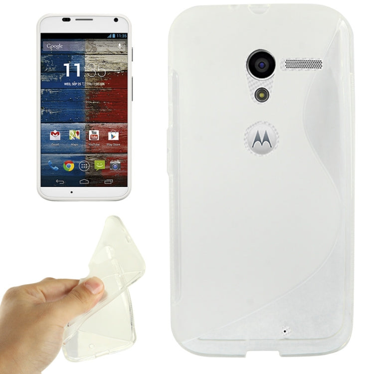 S Line Anti-skid Protection TPU Case for Motorola Moto X (Transparent)