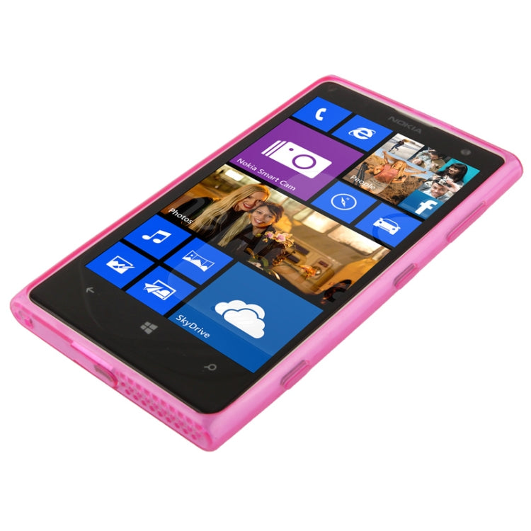 Translucent TPU Case with Anti-dust Plug for Nokia Lumia 1020 (Magenta)