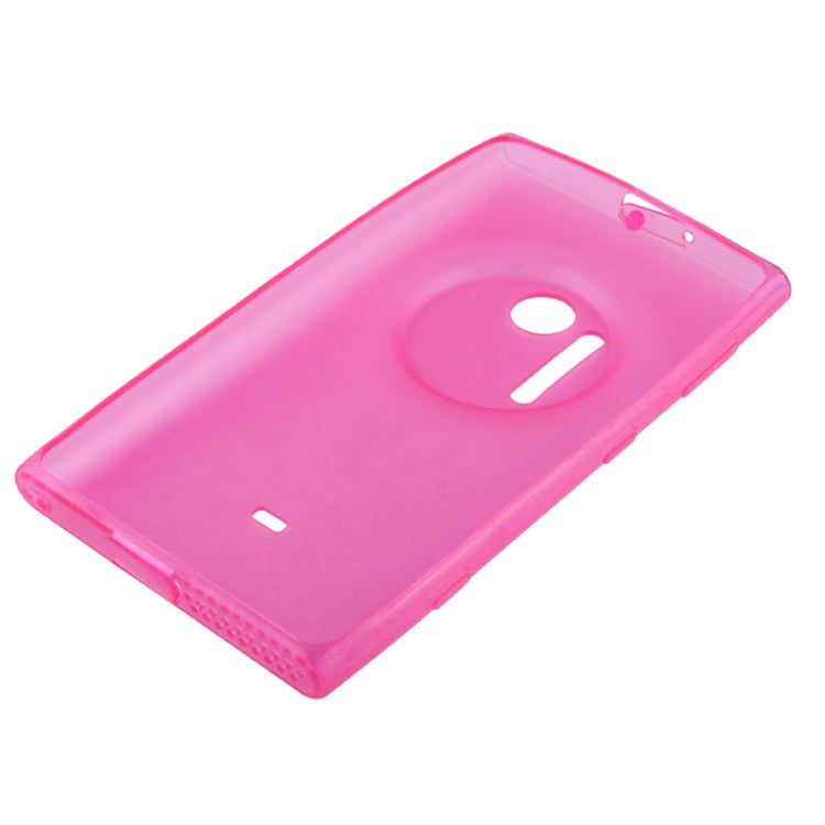 Translucent TPU Case with Anti-dust Plug for Nokia Lumia 1020 (Magenta)