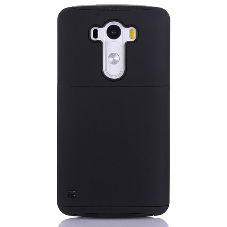 Plastic + Silicone Combination Case with Holder & Business Card Holder for LG G3 / D855