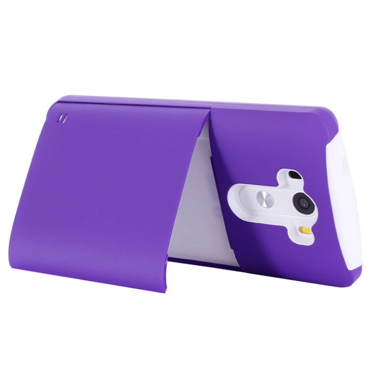 Plastic + Silicone Combination Case with Holder & Business Card Holder for LG G3 / D855