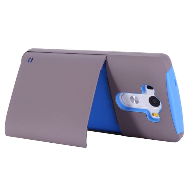 Plastic + Silicone Combination Case with Holder & Business Card Holder for LG G3 / D855