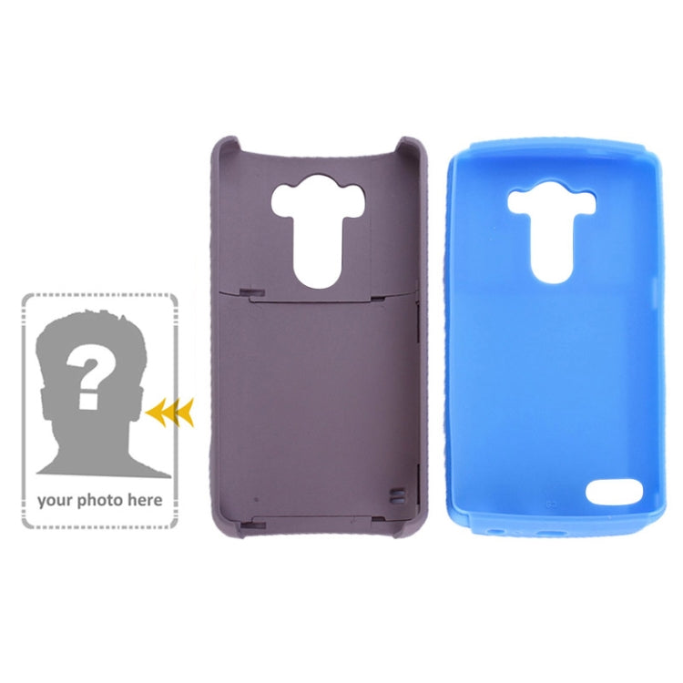 Plastic + Silicone Combination Case with Holder & Business Card Holder for LG G3 / D855