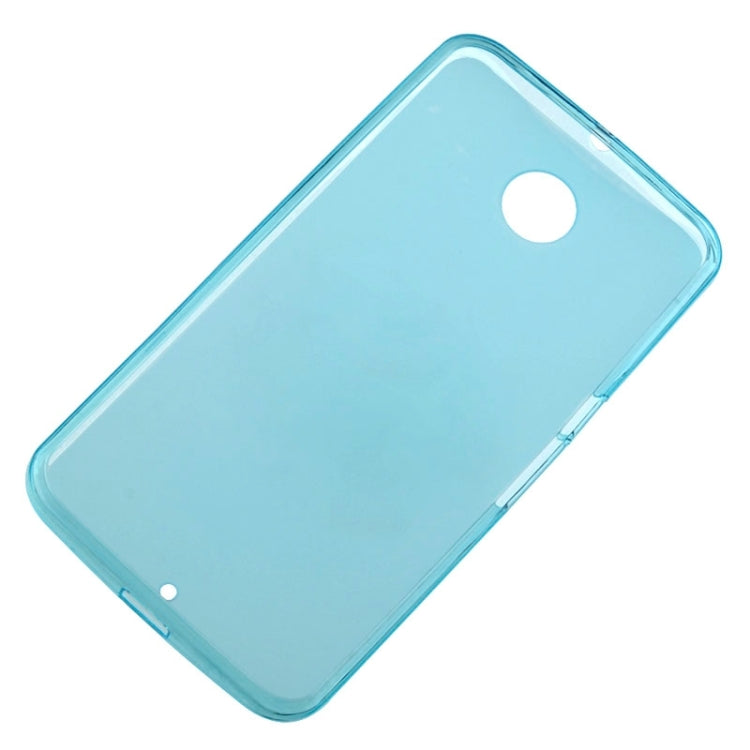 Pure Color Pattern TPU Case for Google Nexus 6(Blue)
