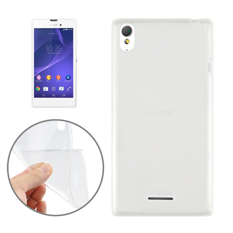 0.45mm Ultra-thin Polycarbonate Material TPU & Jelly Case for Sony Xperia T3