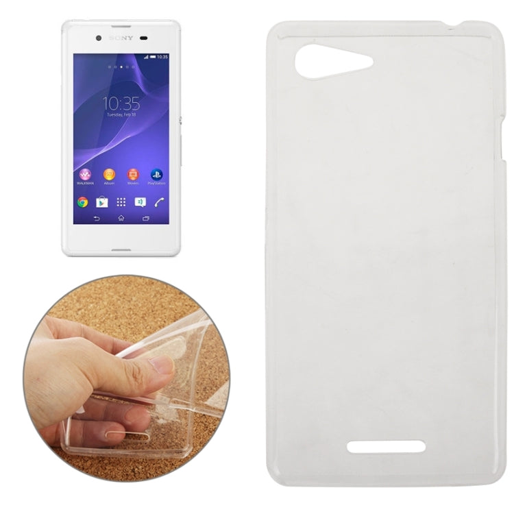 0.7mm Ultra-thin TPU Transparent Protective Case for Sony Xperia E3