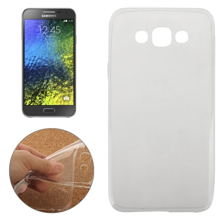 Pure Color Pattern TPU Case for Galaxy E7 / E700(Transparent)