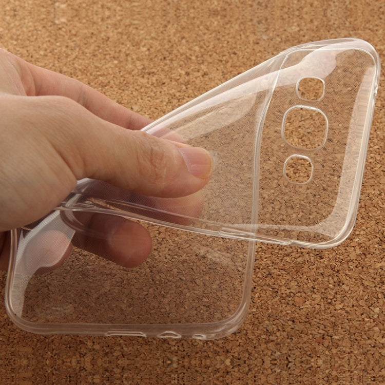 Pure Color Pattern TPU Case for Galaxy E7 / E700(Transparent)