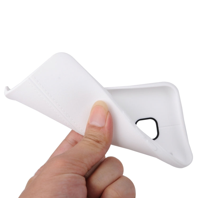 For HTC One M9 Leather Texture TPU Case