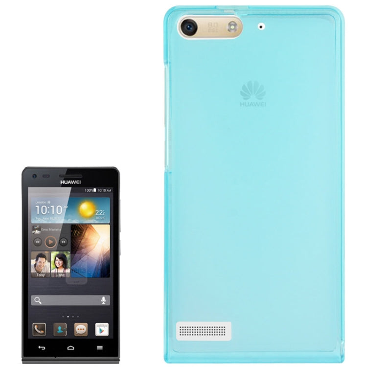 Translucent Frosted TPU Case for Huawei Ascend G6 (Baby Blue)