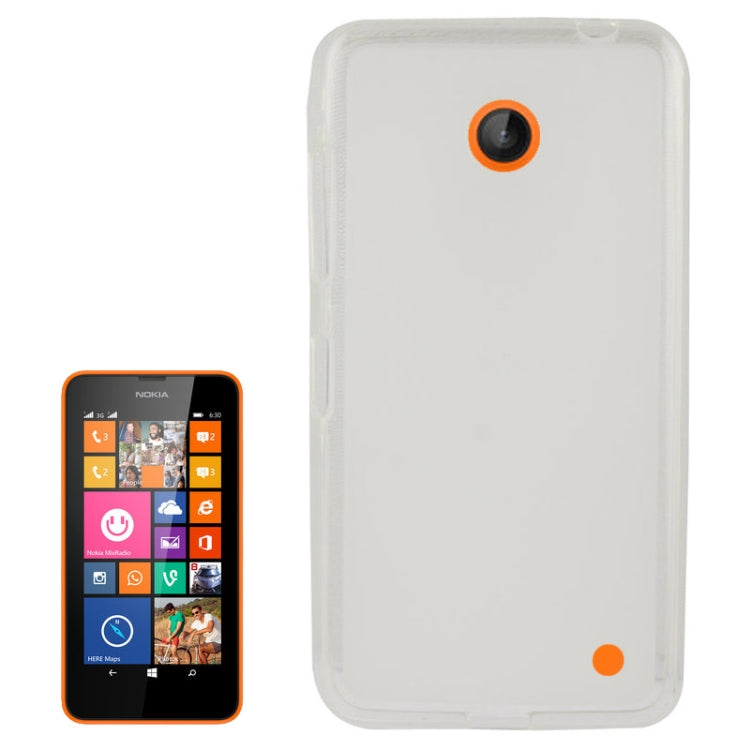 Translucent Frosted TPU Protective Case for Nokia Lumia 630(Transparent)