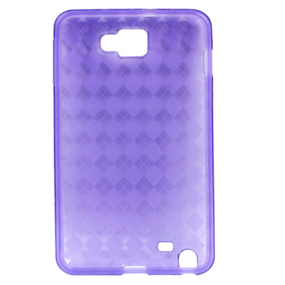 Translucent Grid Texture TPU Case for Galaxy Note / i9220(Purple)