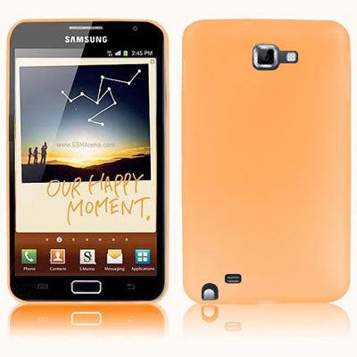 0.3mm Ultra Thin Polycarbonate Materials PC Protection Shell for Galaxy Note / i9220 / N7000 , Transparent version / Matte Edition(Orange)