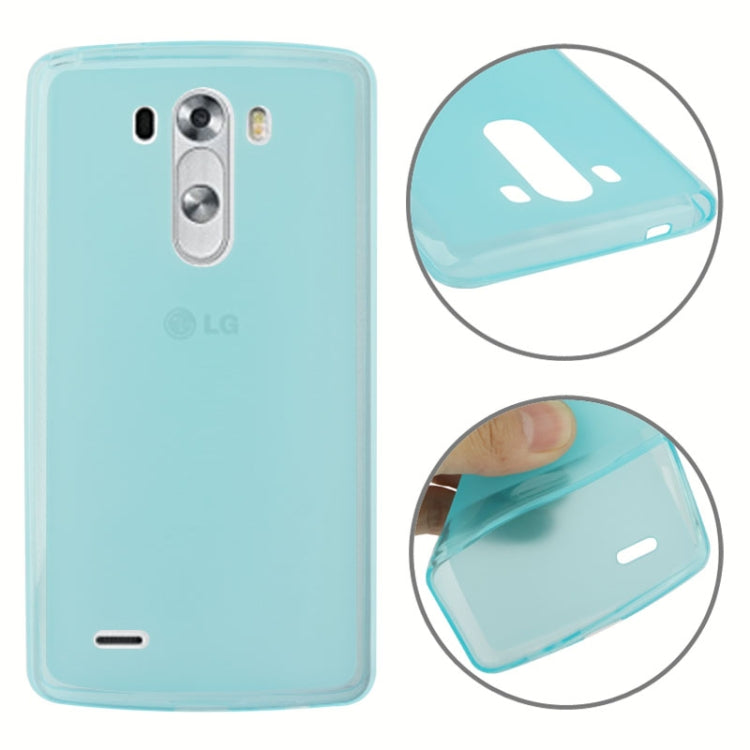 Anti-skid Frosted TPU Case for LG G3 / D-850 / LS-990 / D855 (Baby Blue)