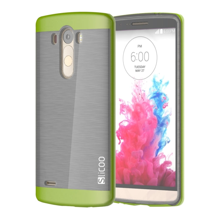 Slicoo Brushed Texture Electroplating TPU + PC Combination Case for LG G3 / D855