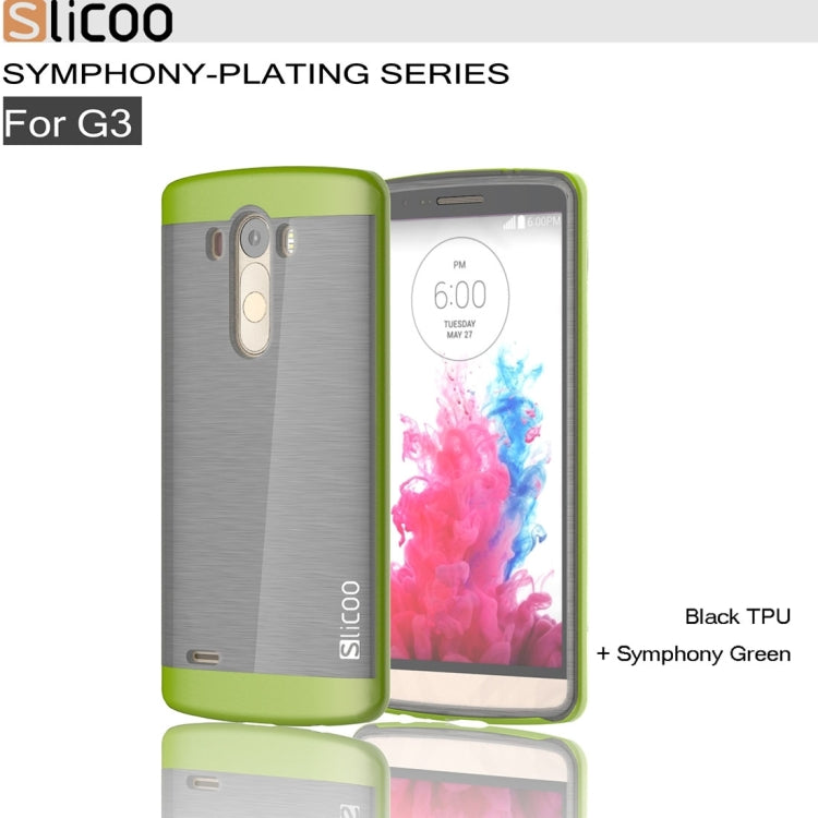 Slicoo Brushed Texture Electroplating TPU + PC Combination Case for LG G3 / D855