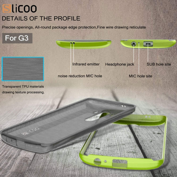 Slicoo Brushed Texture Electroplating TPU + PC Combination Case for LG G3 / D855