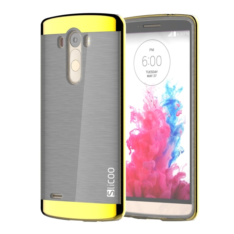 Slicoo Brushed Texture Electroplating TPU + PC Combination Case for LG G3 / D855