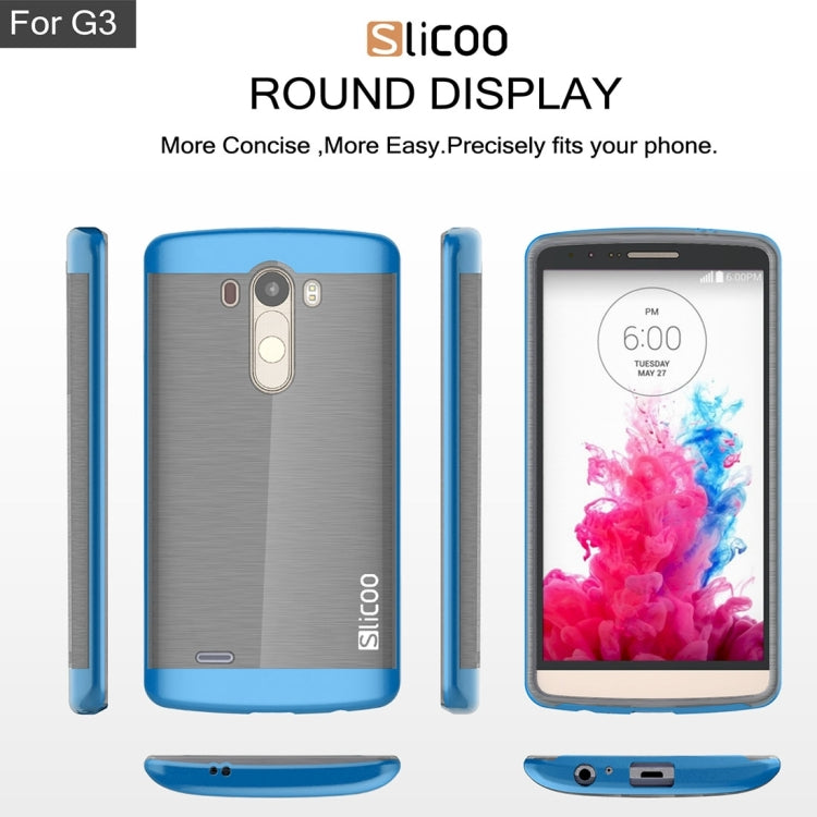 Slicoo Brushed Texture Electroplating TPU + PC Combination Case for LG G3 / D855