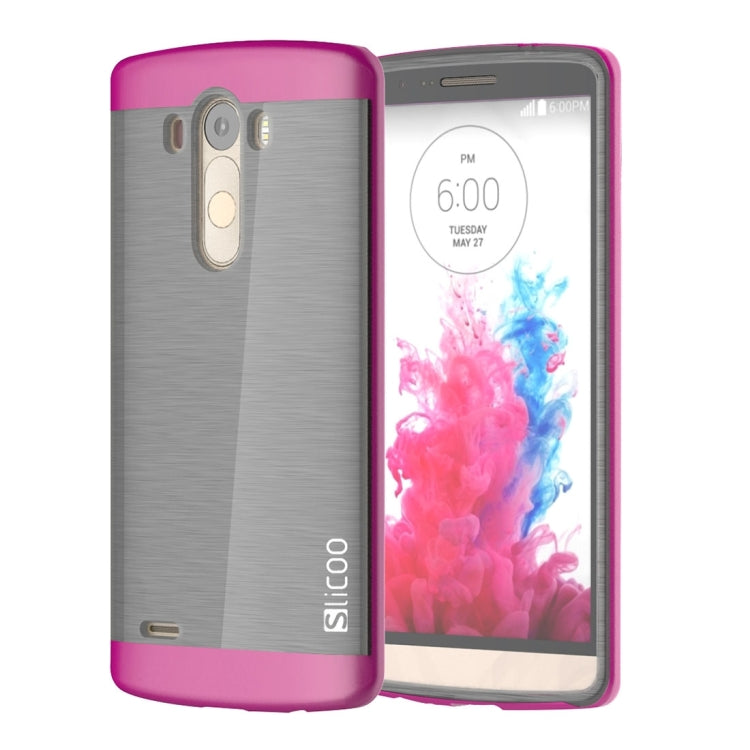 Slicoo Brushed Texture Electroplating TPU + PC Combination Case for LG G3 / D855