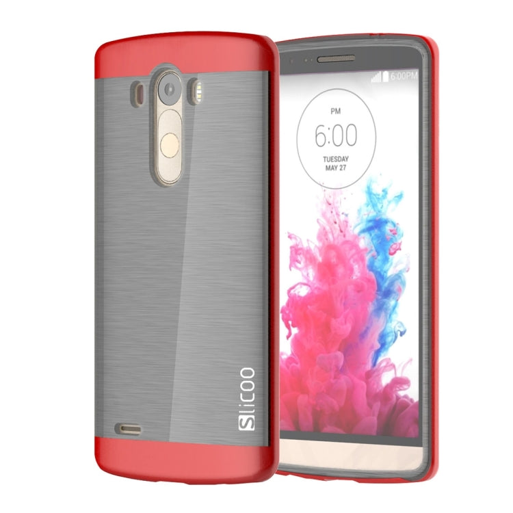 Slicoo Brushed Texture Electroplating TPU + PC Combination Case for LG G3 / D855