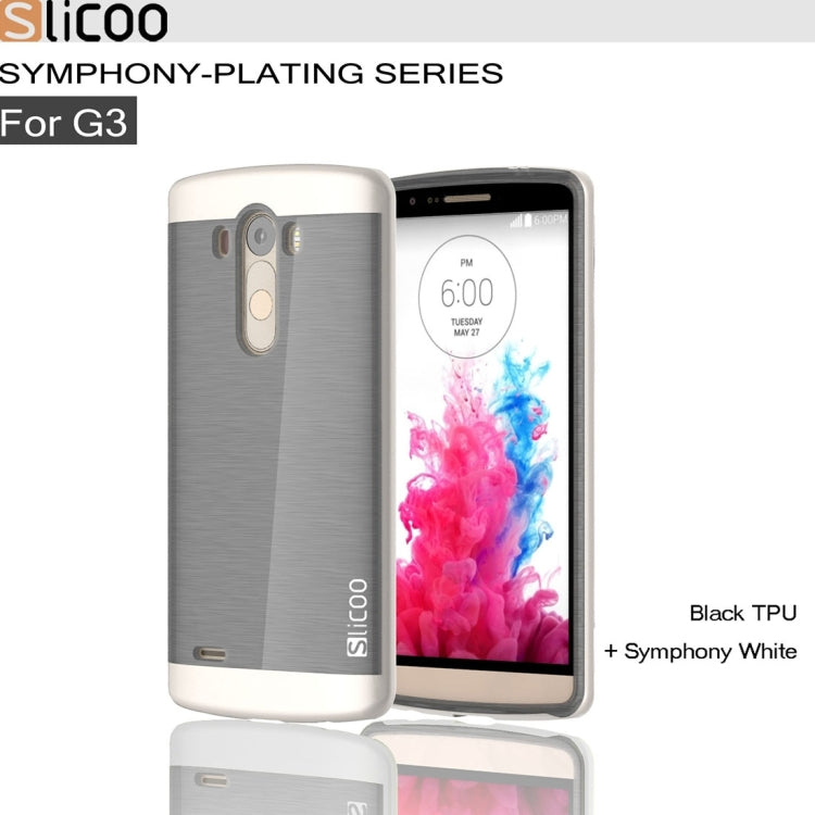 Slicoo Brushed Texture Electroplating TPU + PC Combination Case for LG G3 / D855
