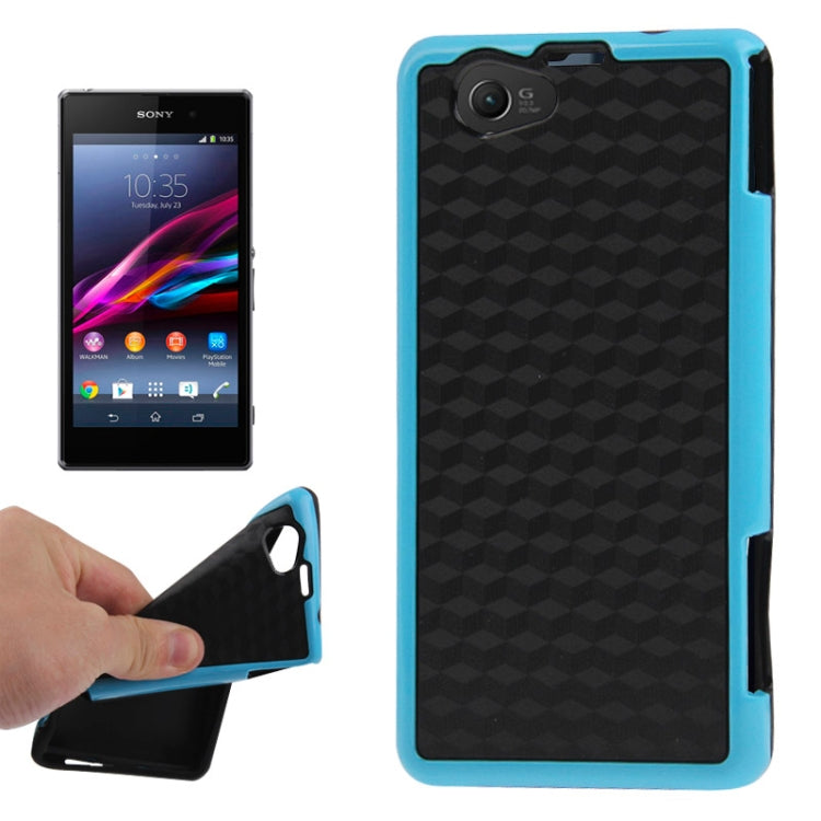 2-color Series Grid Texture TPU + Plastic Case for Sony Xperia Z1 mini