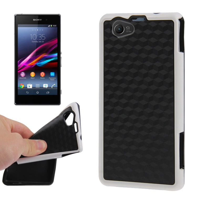 2-color Series Grid Texture TPU + Plastic Case for Sony Xperia Z1 mini
