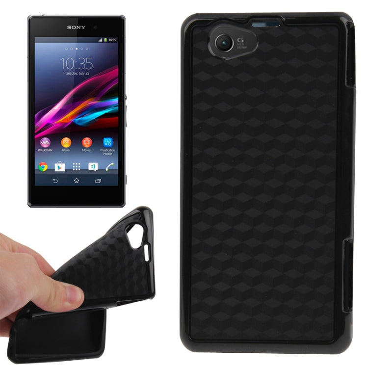 2-color Series Grid Texture TPU + Plastic Case for Sony Xperia Z1 mini