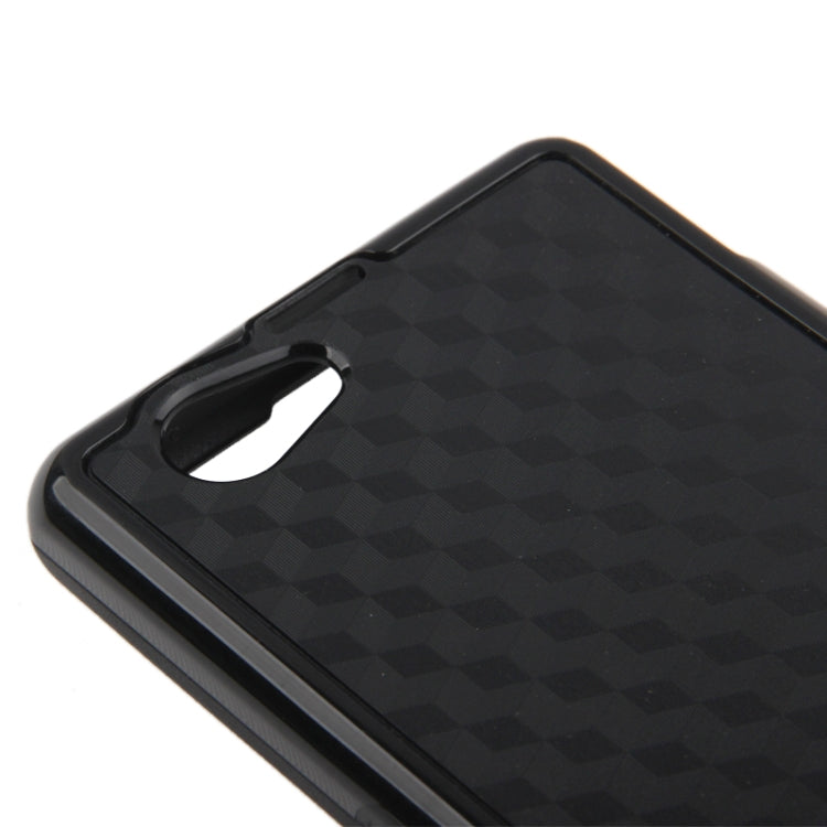 2-color Series Grid Texture TPU + Plastic Case for Sony Xperia Z1 mini