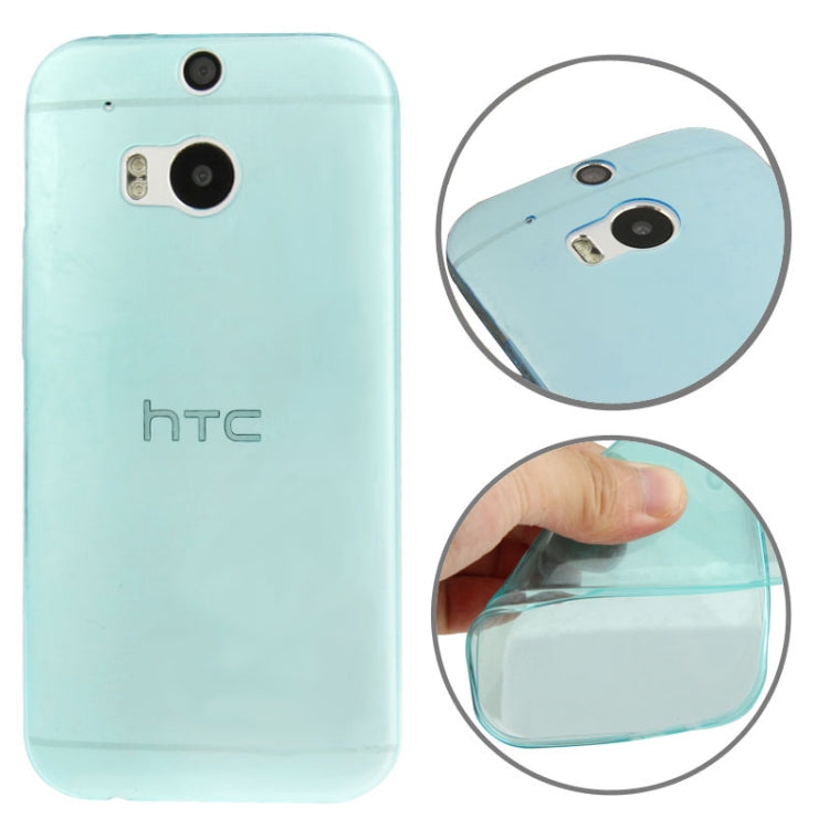 For HTC One M8 0.45mm Ultra-thin Translucent TPU Protective Case