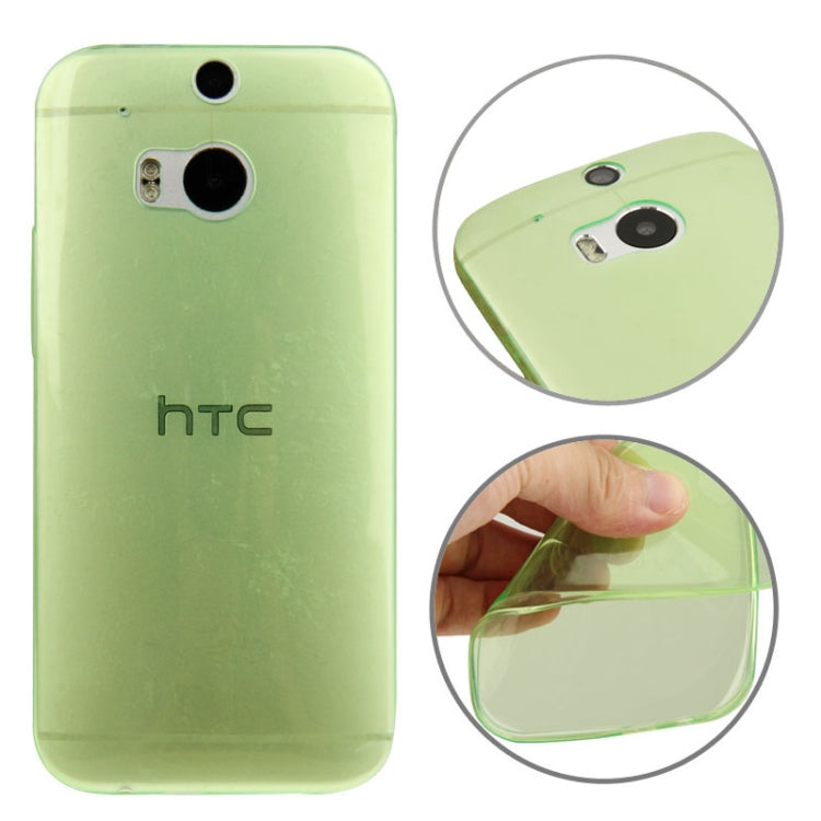 For HTC One M8 0.45mm Ultra-thin Translucent TPU Protective Case
