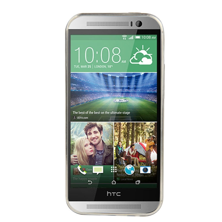 For HTC One M8 0.45mm Ultra-thin Translucent TPU Protective Case