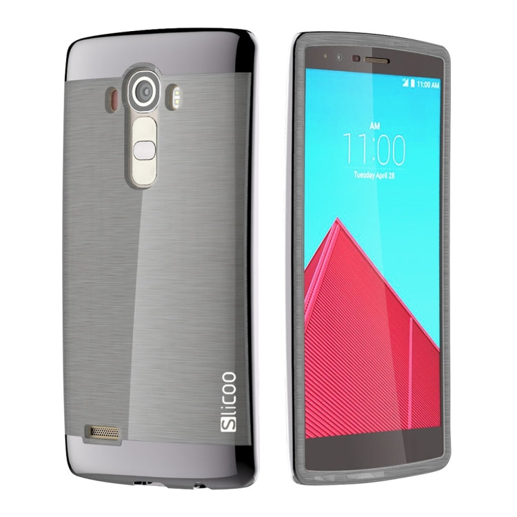 Slicoo Brushed Texture Electroplating TPU + PC Combination Case for LG G4 / H815