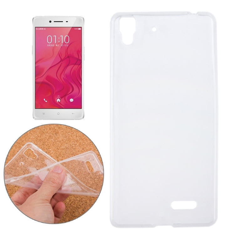 0.75mm Ultra-thin Transparent TPU Protective Case for OPPO R7