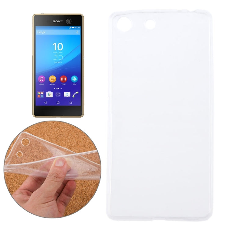 0.75mm Ultra-thin Transparent TPU Protective Case for Sony Xperia M5
