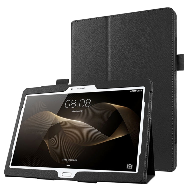 For Huawei  MediaPad M2 10.0 inch / A01W Litchi Texture Horizontal Flip Solid Color Leather Case with Holder