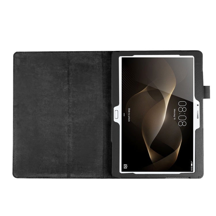 For Huawei  MediaPad M2 10.0 inch / A01W Litchi Texture Horizontal Flip Solid Color Leather Case with Holder