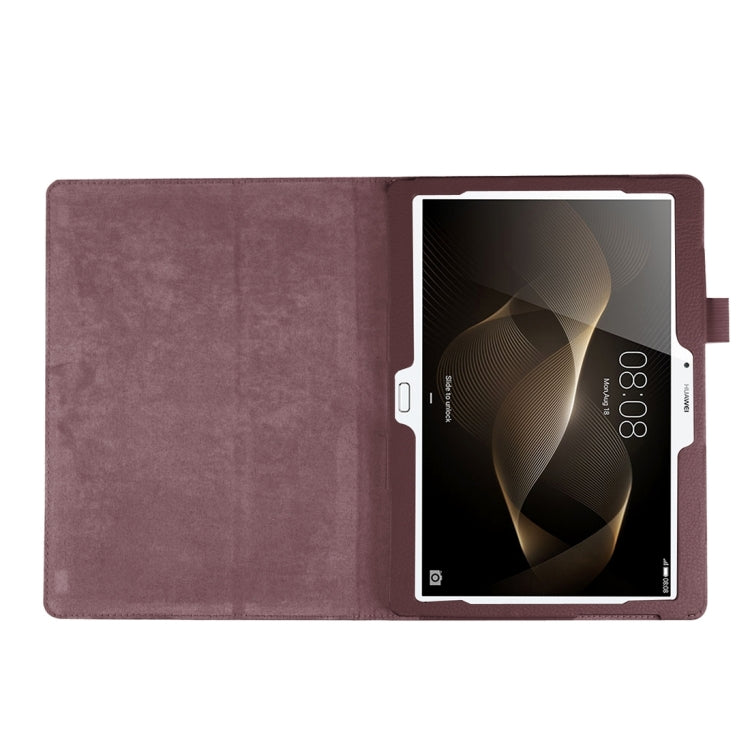 For Huawei  MediaPad M2 10.0 inch / A01W Litchi Texture Horizontal Flip Solid Color Leather Case with Holder