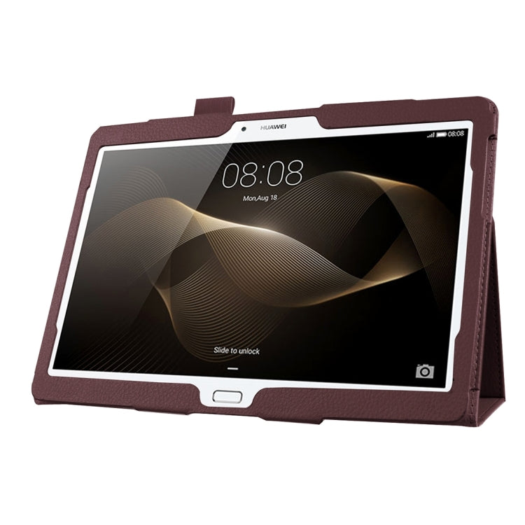 For Huawei  MediaPad M2 10.0 inch / A01W Litchi Texture Horizontal Flip Solid Color Leather Case with Holder