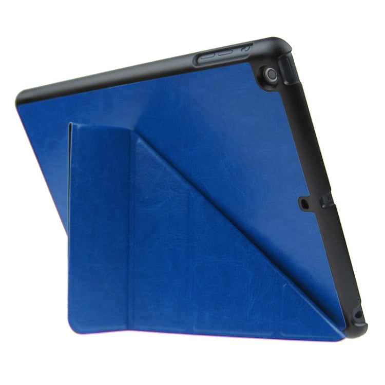 ENKAY ENK-3343 Multi-folding Crazy Horse Texture Leather Case with Sleep / Wake-up Function for iPad mini 1 / 2 / 3