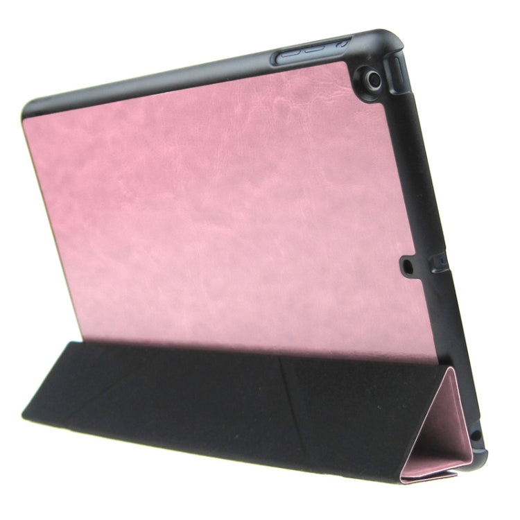 ENKAY ENK-3343 Multi-folding Crazy Horse Texture Leather Case with Sleep / Wake-up Function for iPad mini 1 / 2 / 3