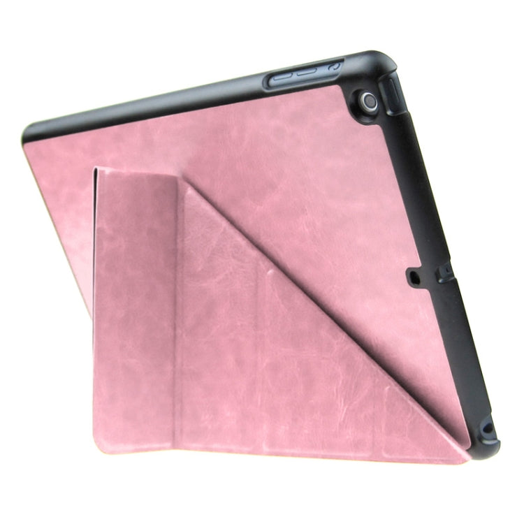 ENKAY ENK-3343 Multi-folding Crazy Horse Texture Leather Case with Sleep / Wake-up Function for iPad mini 1 / 2 / 3