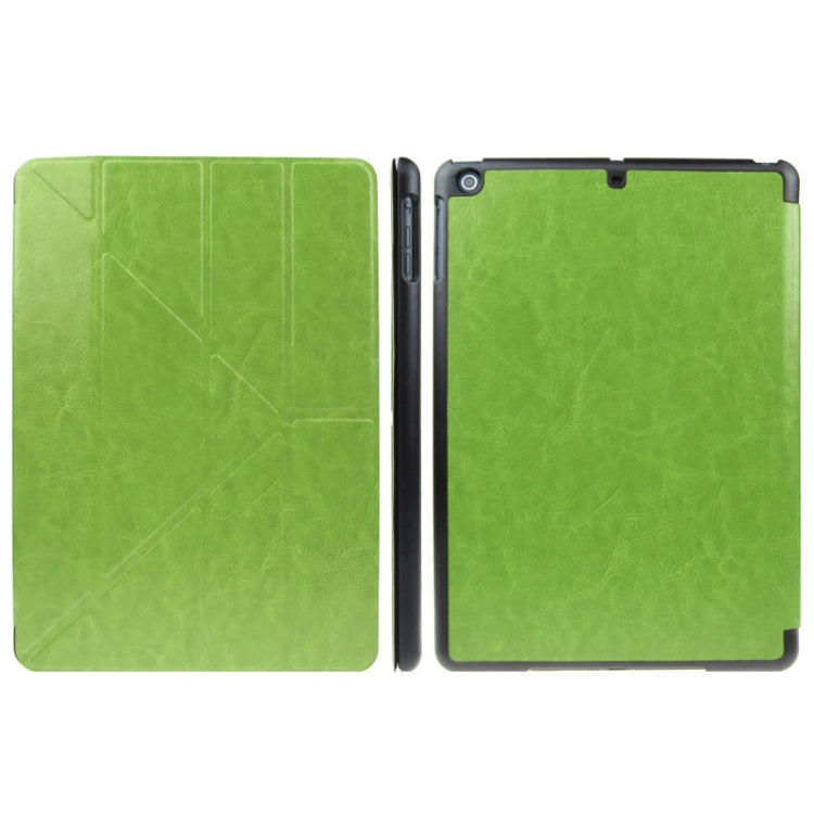 ENKAY ENK-3343 Multi-folding Crazy Horse Texture Leather Case with Sleep / Wake-up Function for iPad mini 1 / 2 / 3