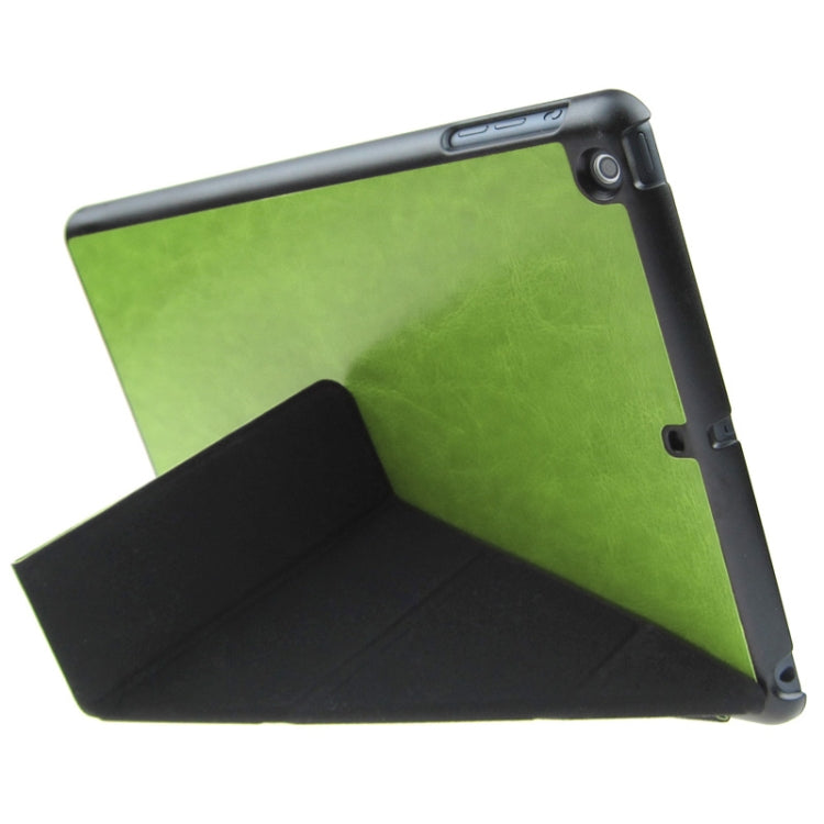 ENKAY ENK-3343 Multi-folding Crazy Horse Texture Leather Case with Sleep / Wake-up Function for iPad mini 1 / 2 / 3