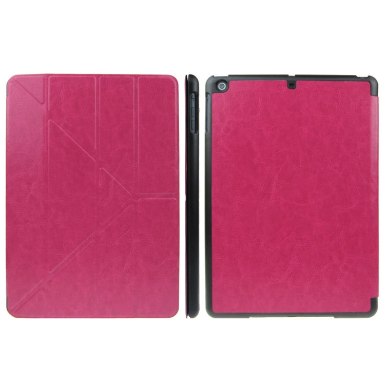 ENKAY ENK-3343 Multi-folding Crazy Horse Texture Leather Case with Sleep / Wake-up Function for iPad mini 1 / 2 / 3