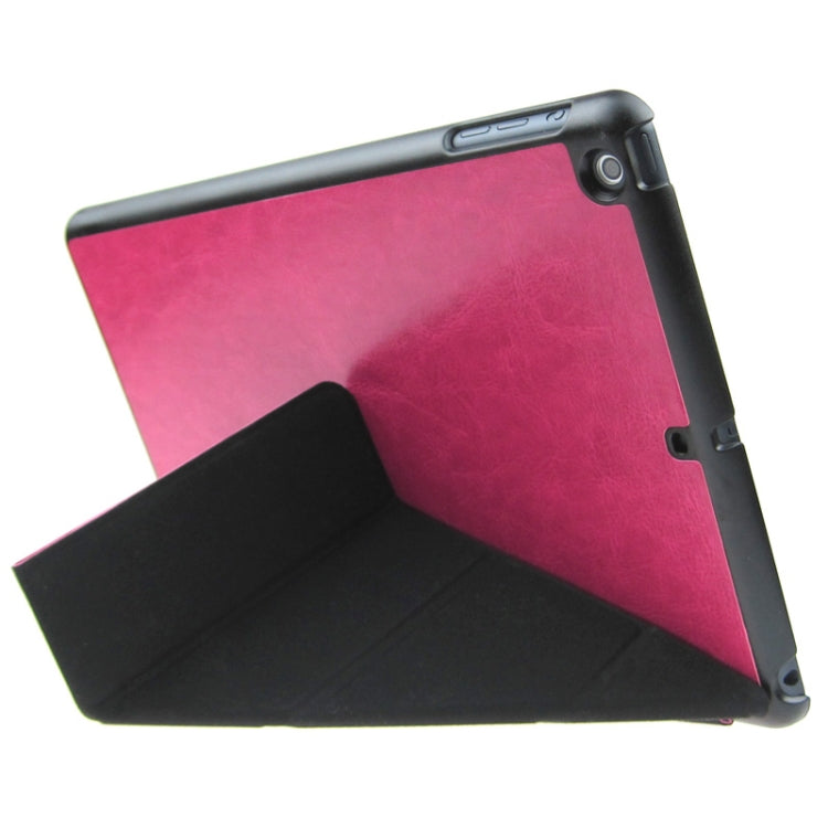 ENKAY ENK-3343 Multi-folding Crazy Horse Texture Leather Case with Sleep / Wake-up Function for iPad mini 1 / 2 / 3