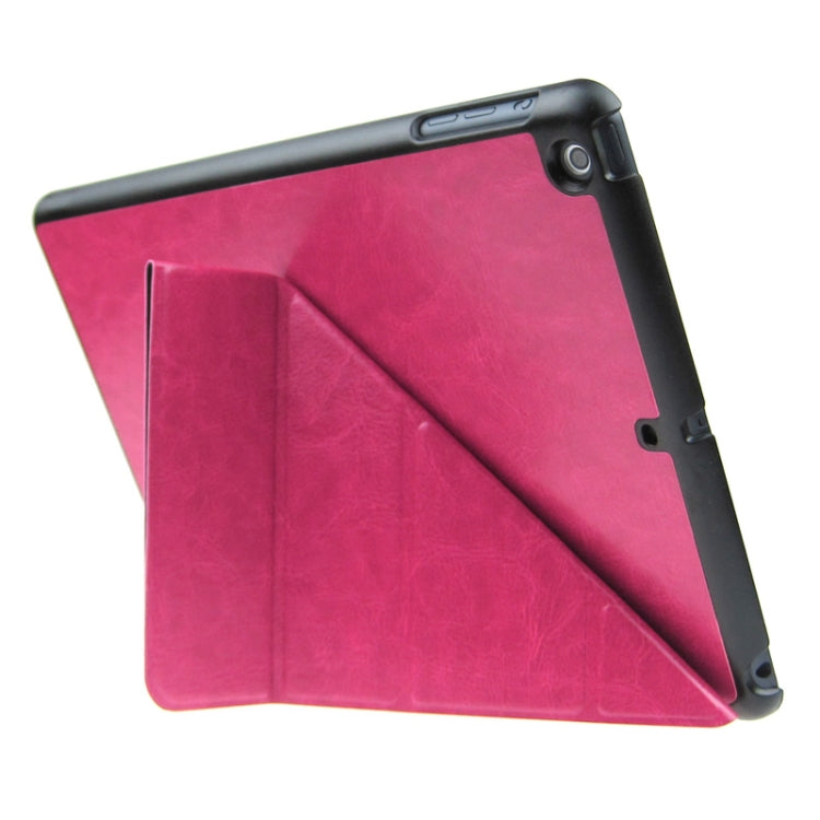 ENKAY ENK-3343 Multi-folding Crazy Horse Texture Leather Case with Sleep / Wake-up Function for iPad mini 1 / 2 / 3