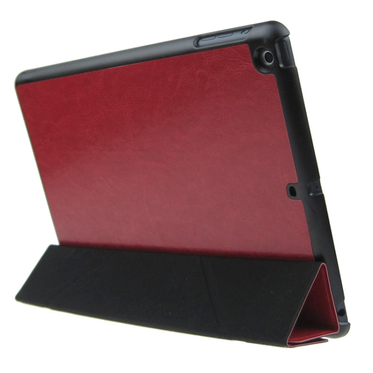 ENKAY ENK-3343 Multi-folding Crazy Horse Texture Leather Case with Sleep / Wake-up Function for iPad mini 1 / 2 / 3