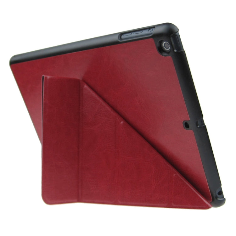 ENKAY ENK-3343 Multi-folding Crazy Horse Texture Leather Case with Sleep / Wake-up Function for iPad mini 1 / 2 / 3
